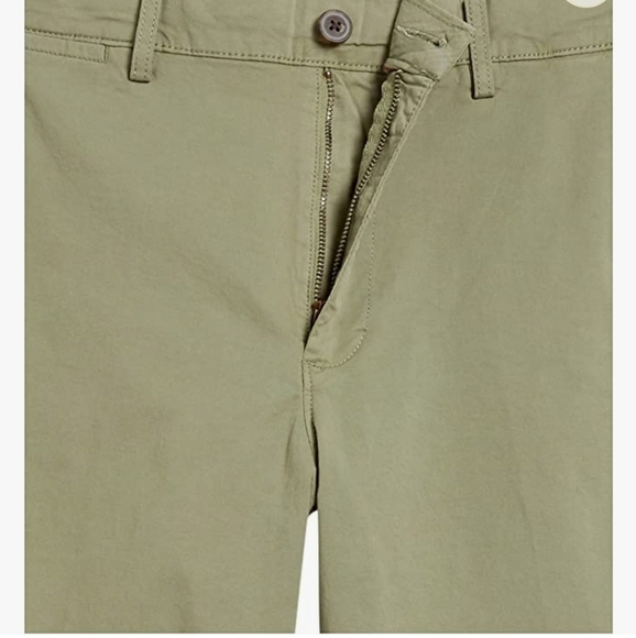 Goodthreads Slim Fit Flat Front Chinos Stretch 11" insea Light Military Green 32 - Picture 4 of 8